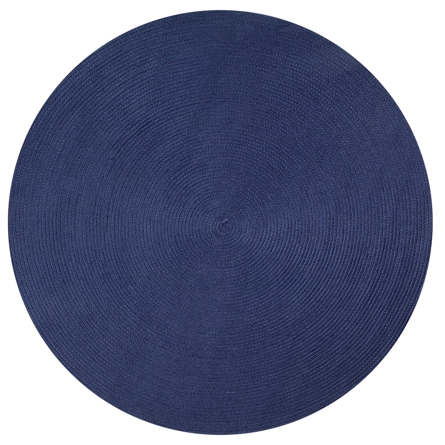 Better Trends Country Braided Rug 6' Round Dark Blue Solid Walmart