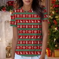 thumbnail image 6 of Patlollav Christmas Tops for Women,Ladies Short Sleeve T-Shirt Shirt, 6 of 6