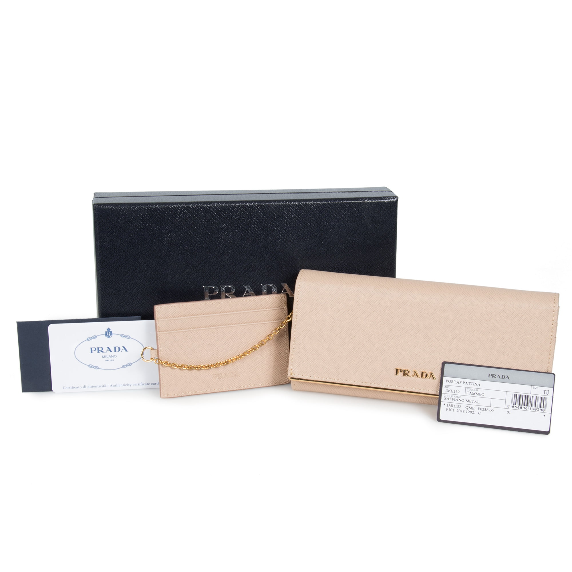 Prada PRD-WALL-1MH132-QME-F0236 Saffiano Leather Flap Wallet with