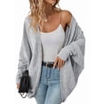 thumbnail image 3 of Womens Oversized Soft Knit Cardigan Sweater with Pockets, 3 of 9
