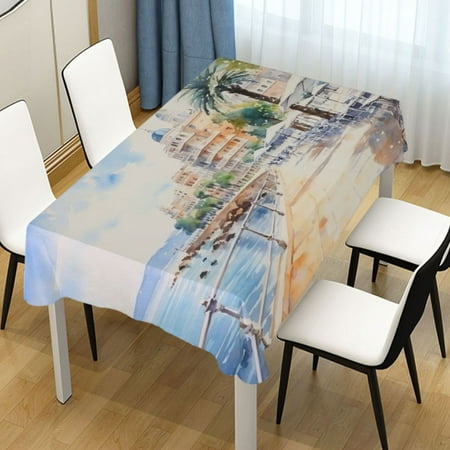 

Ryvnso Landscape Rectangle Table Cloth Tablecover Dinning Tablecloth 54 x72