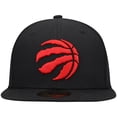 thumbnail image 2 of Men's New Era Black Toronto Raptors Logo Official Team Color 59FIFTY Fitted Hat, 2 of 5