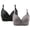 Gray, variant on WREESH 2 Pack Push-Up Bras Women Printing Gathered Together Large Size Daily Bra Underwear No Underwire Bras Underwear White