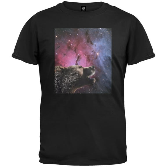 Space Bear Men's Black T-Shirt - X-Large