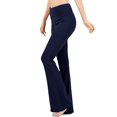 thumbnail image 2 of ClothingAve. Women's Foldover Contrast Waist Bootleg Flare Yoga Pants, Value-Pack Available Female Pants, 2 of 6