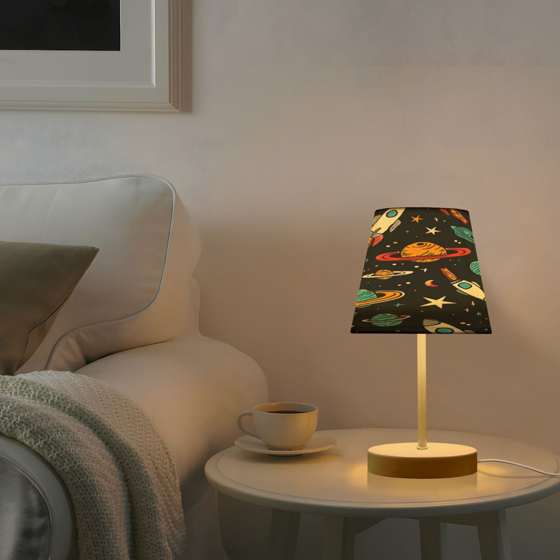 Star Rocket Planet Desk Lamp LED Table Nightstand Lamps with 3 Color Temperatures for Home Bedroom Living Room Decor 8x12