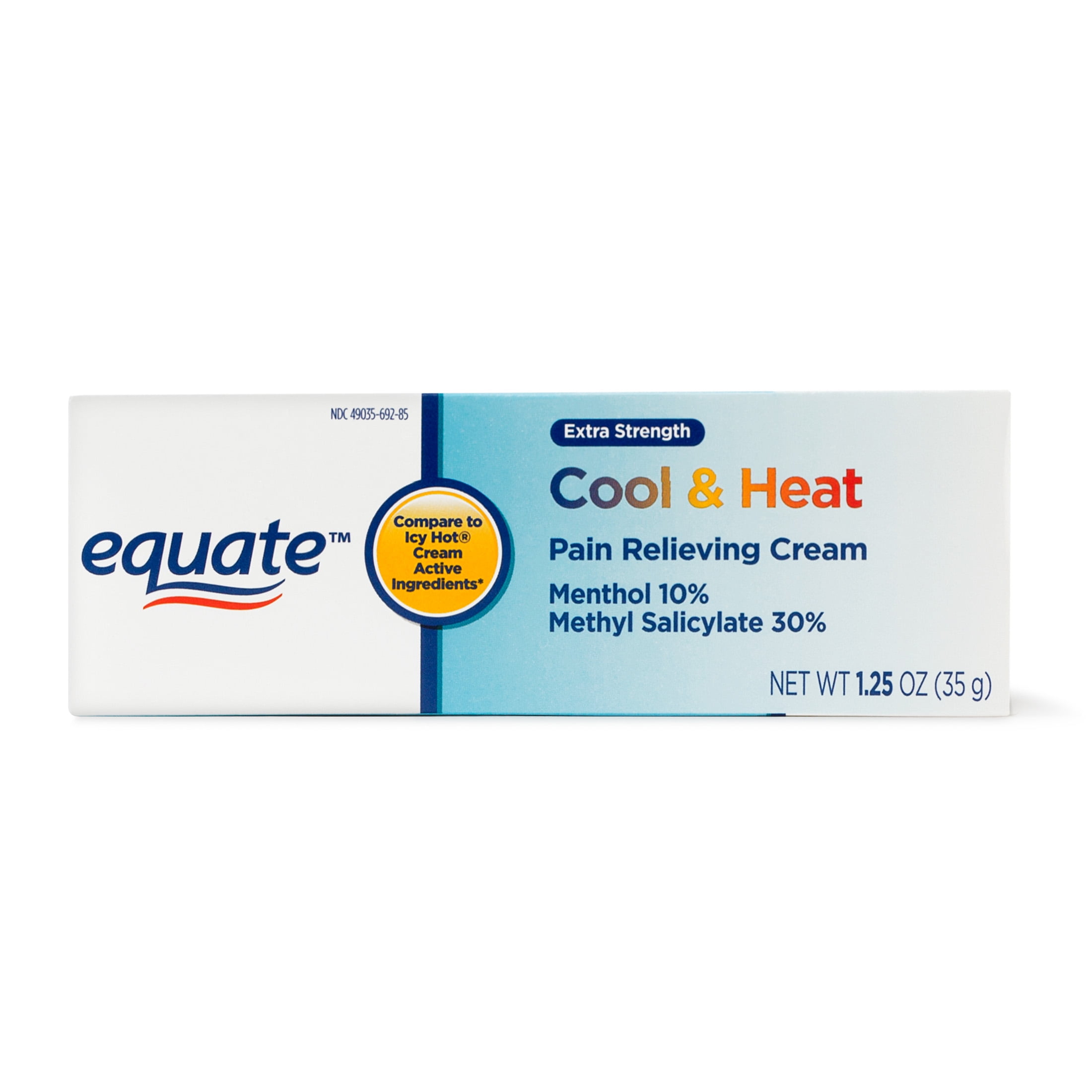 Equate Extra Strength Cool & Heat Pain Relieving Cream, 1.25 Oz