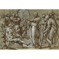 thumbnail image 3 of Giovanni Battista Naldini 24x18 Black Modern Framed Museum Art Print Titled - Raising of the Son of the Widow of Naim (1570-1580), 3 of 5