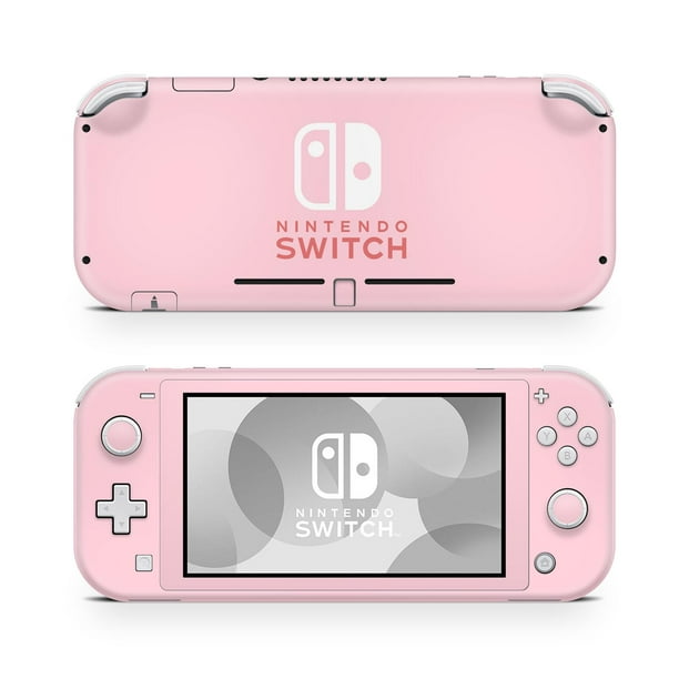 ZOOMHITSKINS Nintendo Switch Lite Skin Vinyl Stickers, Aqua Soft Pink Rose  Pattern White Light Yellow Symbol Pastel Pale Color Milky, High Quality,