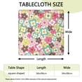thumbnail image 2 of Pioneer Flower Floral Print Pattern Square Fitted Tablecloth with Elastic Edge,Square Table Cover,Washable Elastic Table Cover for Home Kitchen Party Decor 34"x34", 2 of 6