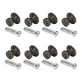 thumbnail image 4 of Single Hole Small Handle, Easy To Install 12x11MM Replacement Gold Drawer Pulls Round Head  For Cupboards For Desk Drawers For Kitchen Cabinets Green Bronze, 4 of 8