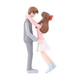thumbnail image 1 of Estatuilla de amantes Macarena figura de pareja romántica rosa, 1 of 8