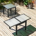 thumbnail image 3 of Outsunny Table à Manger d'Extérieur Extensible avec Cadre en Aluminium et Dessus en Verre Trempé, Transparent (1 Unité), 3 of 10