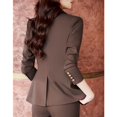 thumbnail image 3 of Conjunto profesional de traje a juego para mujer, chaqueta informal elegante coreana, abrigo, pantalones, ropa femenina de dos piezas, nueva moda de otoño 2025, 3 of 5