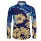 thumbnail image 3 of Camisas hawaianas con estampado 3D de tribu polinesia, camisas casuales de manga larga con cuello alto, blusa con botones para hombre, ropa de otoño, 3 of 5