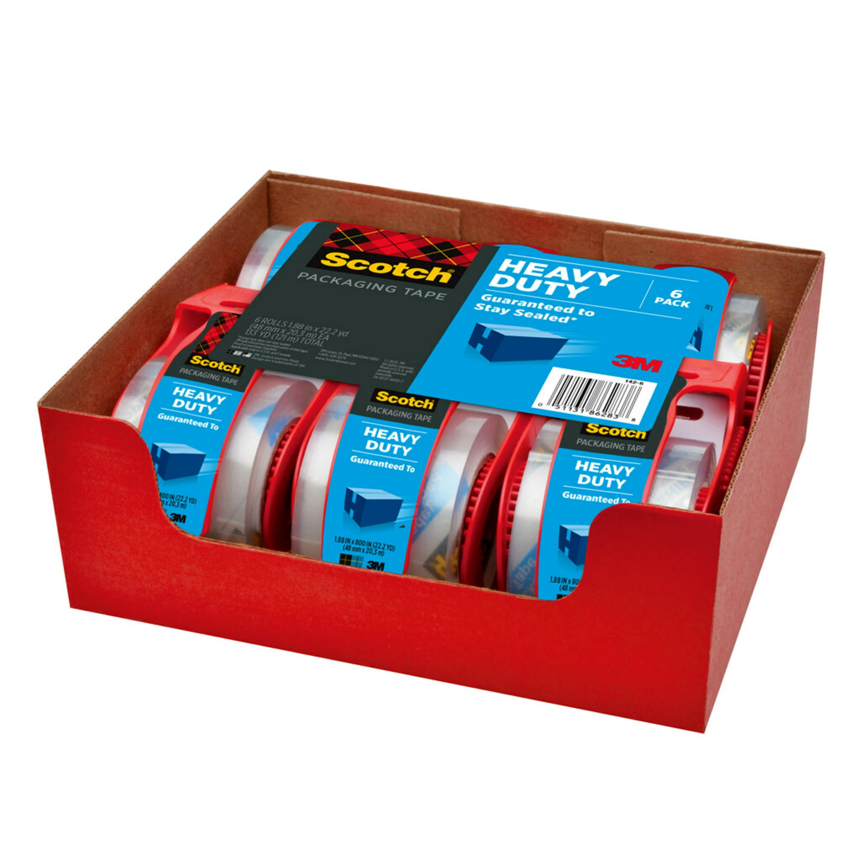 Scotch® Heavy Duty Shipping Packaging Tape - Tan, 1.88 in x 22.2