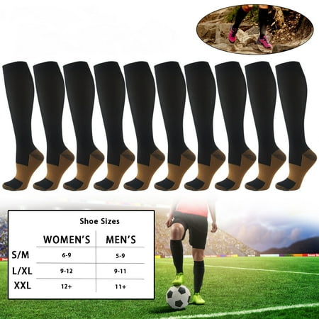 5 Pairs  Copper Compression Socks  20  30mmHg  Unbranded/Generic  Men s Women s  L/XL