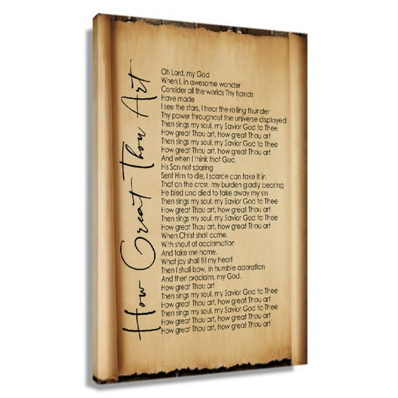 How Great Thou Art Hymn Wall Art Prints Poster Printing Decoration Bedroom Giclee Art Pieces Home Artwork Modern Pictures for Hallway Vertical Canvas