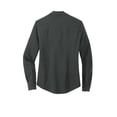 thumbnail image 2 of MERCER+METTLE Women's Stretch Crepe Long Sleeve Camp | Lightweight Button Up Shirt for Women, Collared Shirt for Work - Anchor Grey XS, 2 of 2