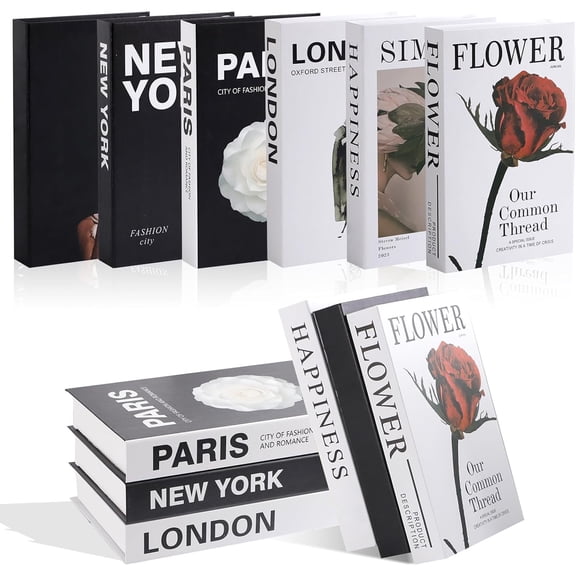 LIOUCBD 6pcs Decorative Book for Room Decor, Aesthetic Fake Book for Home Decor, Fashion Faux Book Modern Decor Books for Coffee Table Bookshelf Library