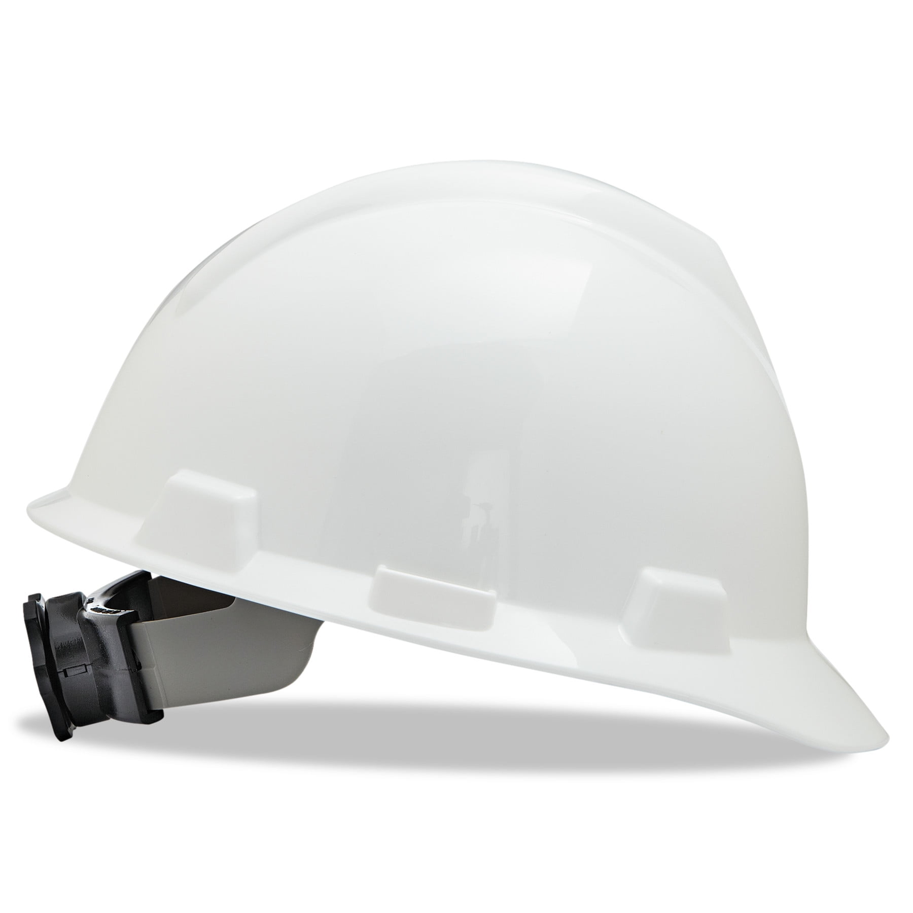 MSA V-Gard Hard Hats w Ratchet Suspension, Large Size 7 1 2 8 1 2, White by SAFETY WORKS