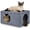 Single-Gray, variant on Single Cream Felt Cat Cave Bed for Indoor Cats