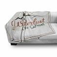 thumbnail image 3 of Camping Soft Flannel Fleece Throw Blanket, Wanderlust We Trust Calligraphy with Mountaand Arrow Hobby Hand Drawn, Cozy Plush for Indoor and Outdoor Use, 60" x 80", Multicolor, by Ambesonne, 3 of 6