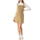 thumbnail image 2 of Vestido de mezclilla A-Line con tirantes ajustables para mujer INSPIRE CHIC XL caqui primavera verano, 2 of 7