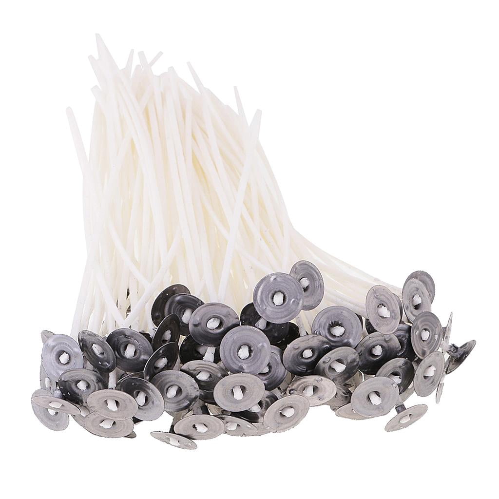 GUOOL 3-4pack Wholesale Candle Wicks with Sustainers for Candle Making 100pcs 4 Pcs