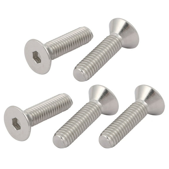 3/8-16 x 1-1/2" 304 Stainless Steel Flat Head Hex Socket Cap Screw Fastener 5pcs