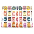 thumbnail image 7 of Yayeee Kitchen Curtains Tier Pair Light Filtering 27"x24" Rod Pocket Short Cafe Window Panel, Orange Jar, 7 of 7