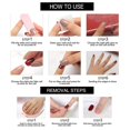 thumbnail image 4 of Uñas postizas de color rosa con diseño de ataúd cuadrado acrílico, uñas postizas brillantes, uñas de longitud media, cubierta completa artificial de flor, puntas compatibles con Wo Afortunado Sencillez, 4 of 4