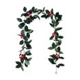 thumbnail image 2 of Guirnalda de flores artificiales con hojas verdes, adornos colgantes estilo A, 2 of 9