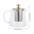 thumbnail image 2 of LEEYNEER Clear Glass Tea Pot With Spout Glass Tea Kettle Home Heat-resistant Teapot, 2 of 8