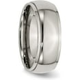 thumbnail image 5 of Chisel Titanium Polished 8.2mm Ridged Edge Band - Ring Size 10.5, 5 of 8