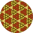 thumbnail image 1 of Ahgly Company Tapis d'Intérieur Lavables en Machine, Ronds, Jaune Transitionnel, 3' Ronds, 1 of 7