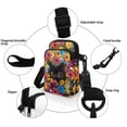 thumbnail image 5 of HELLHERO Black Cat Flower Adult Women Shoulder Bag, Double Zipper Sling Bag, Outdoor Daily Use, 5 of 7