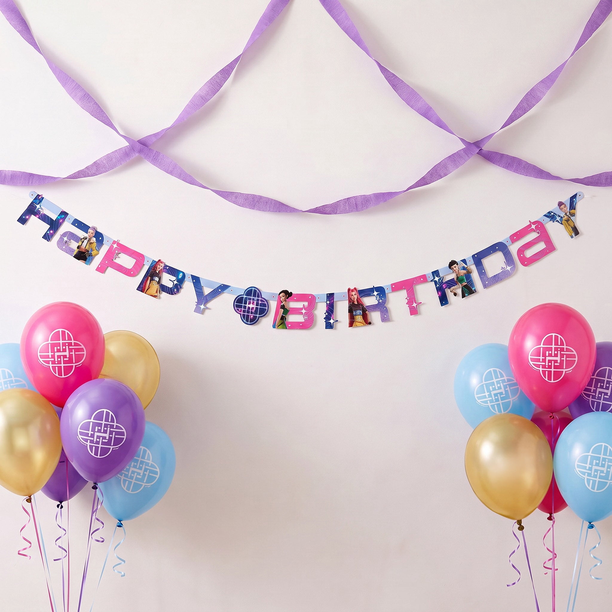 KPop Demon Hunters 1 Count Happy Birthday Jointed Banner