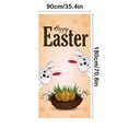 thumbnail image 3 of Decoraciones de Pascua, adornos de Pascua, regalos de Pascua, cortina de puerta de Pascua, lindo conejito, huevos de Pascua, escena festiva, decoración de porche y patio, cubierta de puerta, pancarta, 3 of 6
