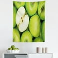 thumbnail image 1 of Fruits Tapestry, Realistic Looking Pile of Green Apples Healthy Snack Eating Clean Fresh, Fabric Wall Hanging Decor for Bedroom Living Room Dorm, 5 Sizes, Apple Green Cream, by Ambesonne, 1 of 1