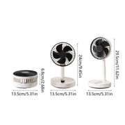 Foldable Table Fan Portable Retractable Desktop Fan USB Rechargeable 3 Speed Quiet Mini Personal Cooling Fan Office Dorm Travel Camping
