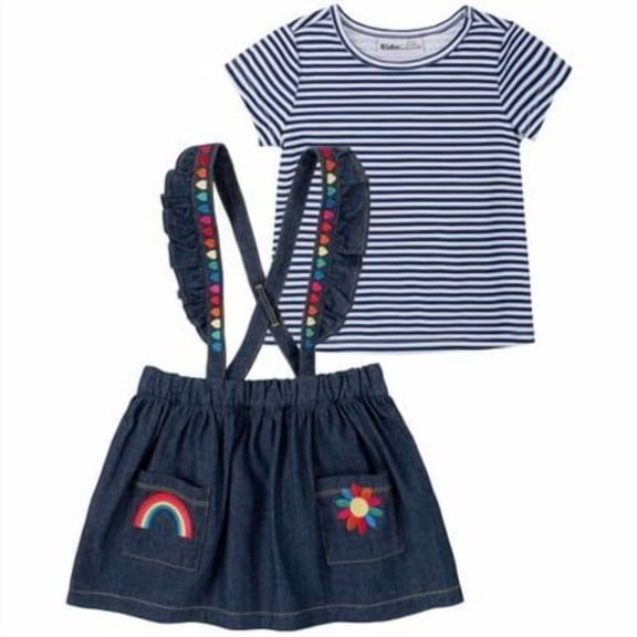 Kids Headquarters 2pc. Rainbow Jumper Set Girls Size 6