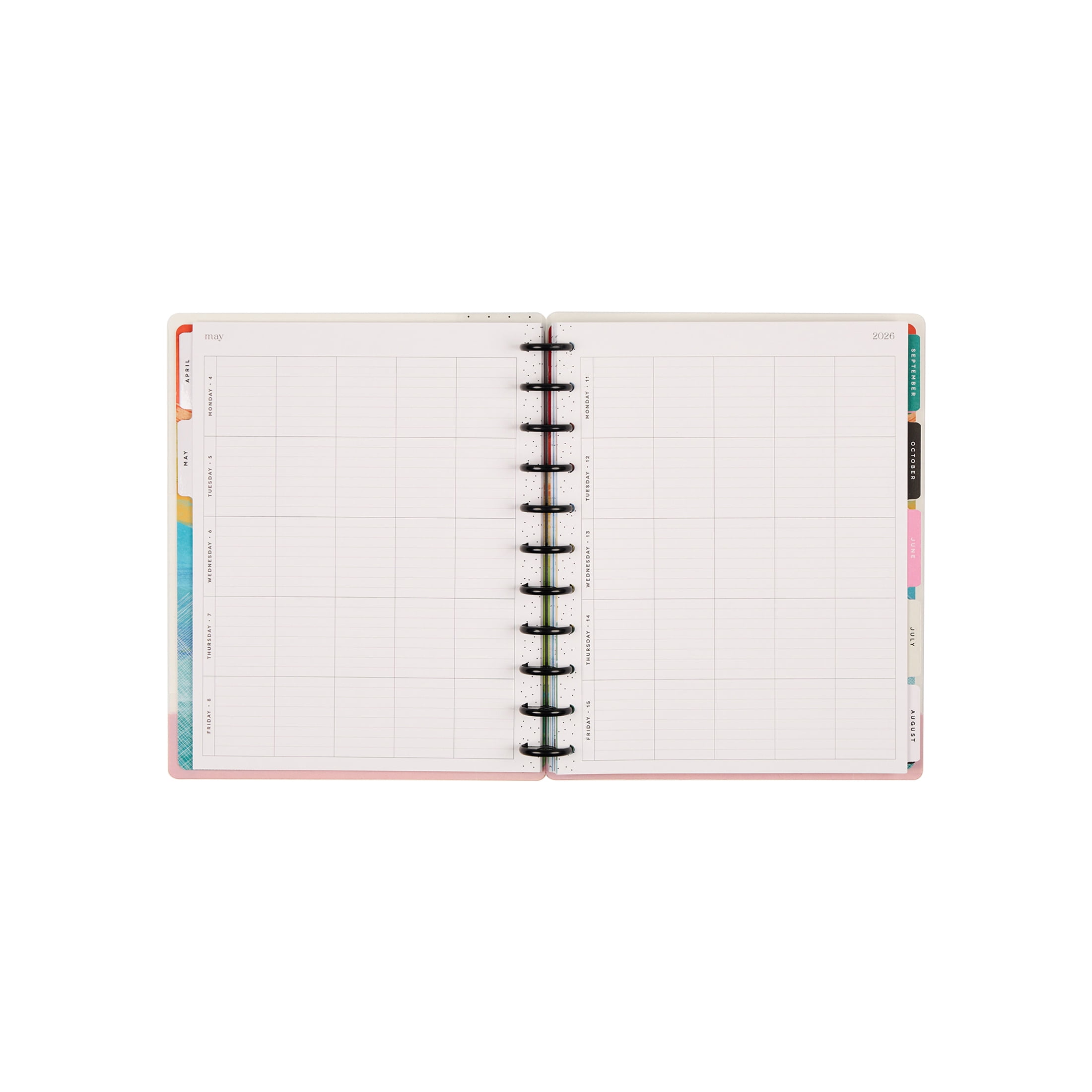 Happy Planner Monthly Weekly Big Planner (8.5” x 11”) Learn & Inspire 15-Month April 2026-June 2027, disc bound system