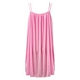 thumbnail image 6 of DHFJKG Womens Silk Satin Nightgowns Summer Lace Trim Long Camisole Sleepdress V Neck Solid Color Knee Length Summer Lightweight Comfortable Home Clothes, 6 of 8