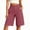 *Brown, variant on ClodeEU Women's High Waist Linen Blend Bermuda Shorts,Relaxed Straight Leg Knee Length Shorts with Pockets Army Green,Women's Plus L