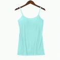 thumbnail image 5 of ORT Womens Built-in Shelf Bra Padded Basic Camisole Spaghetti Strap Tank Tops Yoga Top Shirt Cotton Undershirt(Z02-Mint Green,XXXXXL), 5 of 8