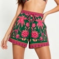 thumbnail image 2 of Women's Casual Shorts,Tropical Fruit Print , Elastic Summer Daily Beach Shorts, High Waist Loose Vacation Beach Shorts, 2 of 5