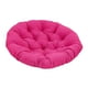 thumbnail image 5 of Cojín redondo acolchado para silla de 50 cm (solo cojín) con cesta colgante transpirable Rosa roja, 5 of 9