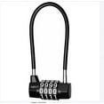 thumbnail image 1 of Jinsinto 4 digit combination padlock, combination padlock with extended steel cable, long shackle padlock, 1 of 3
