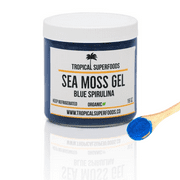 Blue Spirulina Sea Moss Gel 16oz  - NO Sugar  Added  - Organic - Tropical Superfoods